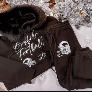 Buffalo football faux fur set
